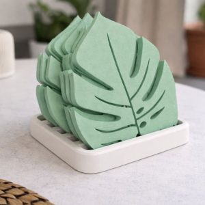 Leaf Coaster (With Holder) - 6 pieces